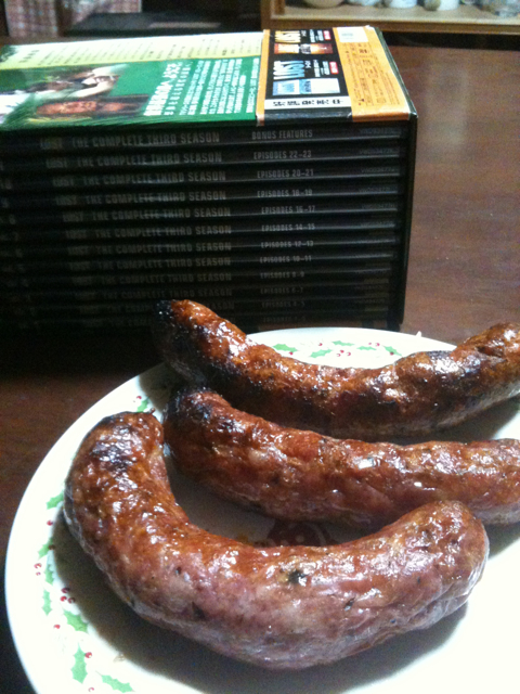 thank you for homemade-in-a-coffin sausages and second hand lost season three